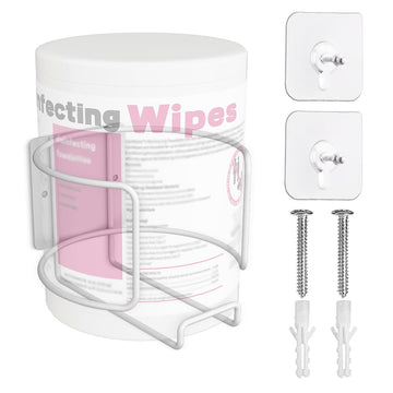 Versatile Wall-Mount Wipes Holder For Cleaning Wipes - Easy Installation, Ideal For Home, Office, And More - No Wipes Included