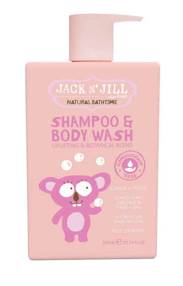 Jack N' Jill Natural Bathtime Kids Shampoo And Body Wash - Suitable For Sensitive Skin, Dermatologically Tested, Color And Soap