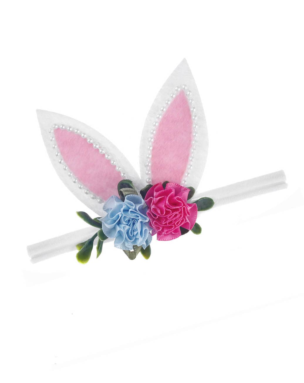 JustMyDress Cute Baby Girls Headband Bunny Rabbit Ears with Sequin Bows for Easter gift JHE01 (B1-Pink Ear)