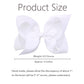 Oaoleer Big Hair Bows For Girls 12 Pcs 6' White Grosgrain Ribbon Large Boutique Bow Alligator Clips Hair Accessories For Toddle