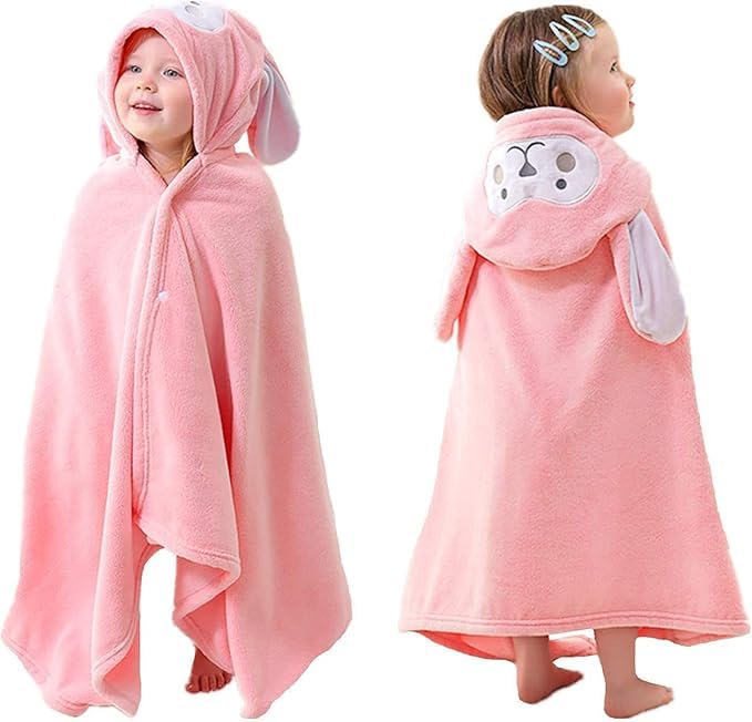 GRUHAURA Baby Bath Towel  Soft Hooded Cotton Towel for Newborns and Infants  Highly Absorbent Quick Dry Baby Bath Wrap with Ho