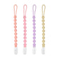 Minmunjiu Silicone Pacifier Clip Holder, 4 Pack One Piece Soft Flexible Binky Clips Pacifier Holder Clip For Girls, Baby Newborn