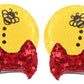 Clgift Minnie Ear Baby Headband, Toddler Headband With Yellow Bear Hair Clip