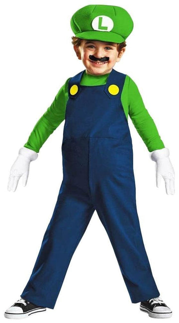Nintendo Super Mario Brothers Luigi Boys Toddler Costume, Medium/3T-4T, One Color