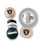 Baby Fanatic Wood Rattle 2 Pack - NFL Las Vegas Raiders, Officially Licensed Baby Toy - Ages 0+