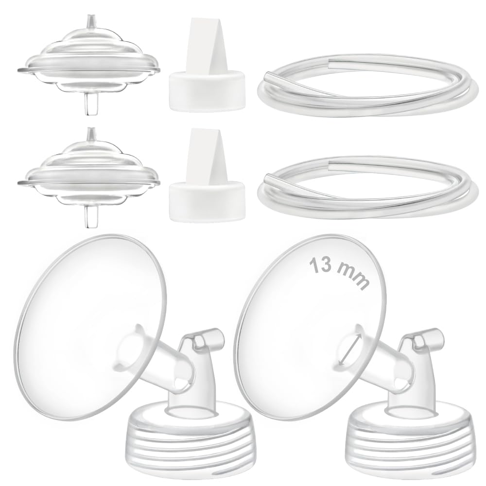 Maymom Pump Parts Compatible with Spectra S1 S2 9 Plus Electric Breastpump, 13mm Flange Valve Tubing Backflow Protector, Not Ori