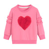 Little Girls Shirts Love Heart Rose Red Fall Sport Valentine'S Day Activewear Long Sleeve Tops 4T