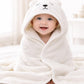 Zoroo Baby Hooded Towel for Toddler, Large Absorbent Bath Towel for Newborn Boy Girl, Green, 80 x 80 cm (White)