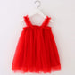 Bgfks Layered Tulle Tutu Dress For Toddler Girls,Baby Girl Rainbow Tutu Princess Skirt Set With Flower Headband.(Red,2T)