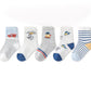 Syga 5 Pairs Baby Girl & Baby Boy Socks, Toddlers Infant Cotton Stretch Crew Socks With Whitecar Design, Suitable For 02 Years 