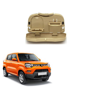 Stylish Foldable Compact Car Back Seat Tray for Food/Drinks/Cup/Bottle Holder Universal Pack of 1 Suitable for Maruti Suzuki SP