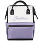 SPYORBKX Personalized Baby-Diaper-Backpack Newborn-Girl-Essentials Baby Travel Nursing Nappy-Bag with Name Purple Mommy Bag