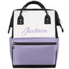 SPYORBKX Personalized Baby-Diaper-Backpack Newborn-Girl-Essentials Baby Travel Nursing Nappy-Bag with Name Purple Mommy Bag