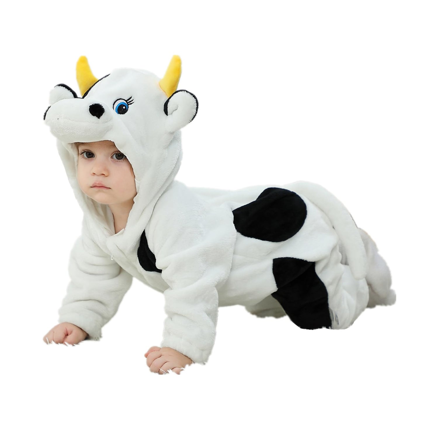 Toddler Baby Halloween Costume Baby Girl Boy Halloween Jumpsuit Fall Winter Clothes for Infant Toddler Kids (Black, 1-2T)