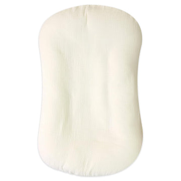 Muslin Baby Lounger Cover, Baby Padded Lounger Cover, Infant Floor Seat Cover, Organic Cotton Removable Slipcover Fits Newborn L
