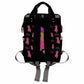 Artsadd Personalized Large Capacity Diaper Bags, Pink Daypack Baby Backpack Custom Name Backpack Casual Daypack Bag Nappy Bag Gi