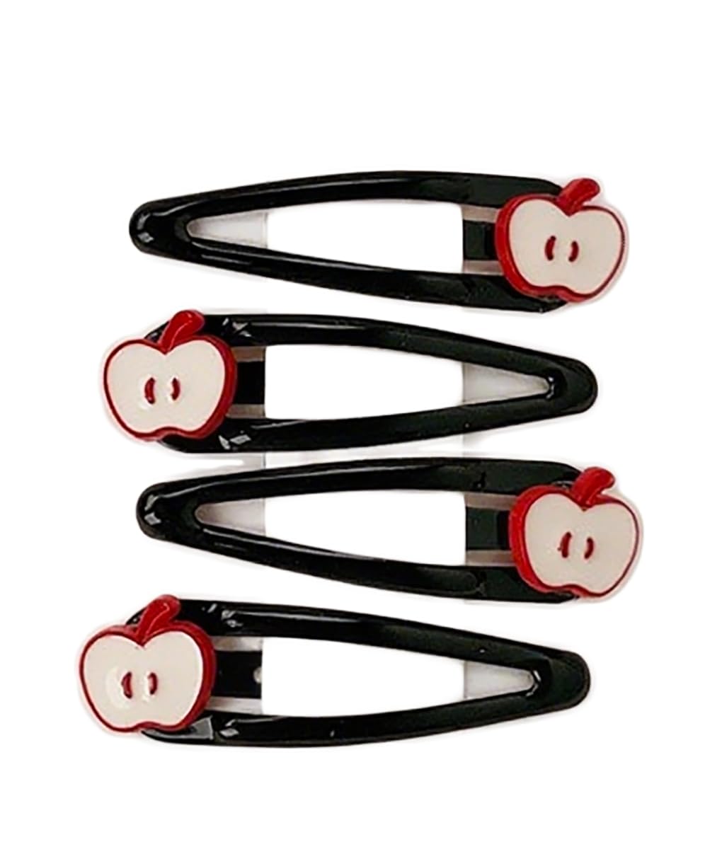 Apple Bow Clips Baby Girls Fruit Hair Pin Apple Hair Clips Baby Fruits Ribbon Bows BBG88 (Set-J)