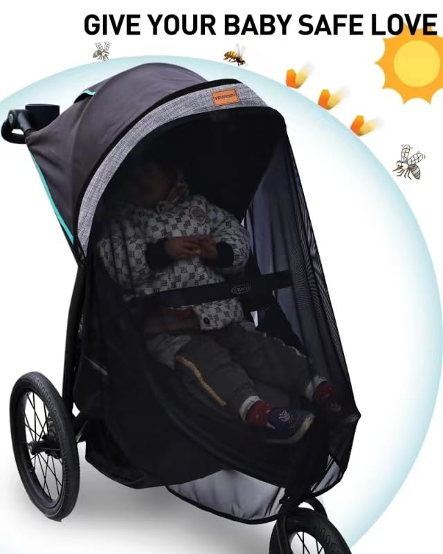 Stroller Sun Shade - Universal Stroller Sun Shade For Travel Strollers, Jogging Strollers; Baby And Toddler Travel Essential; Sa
