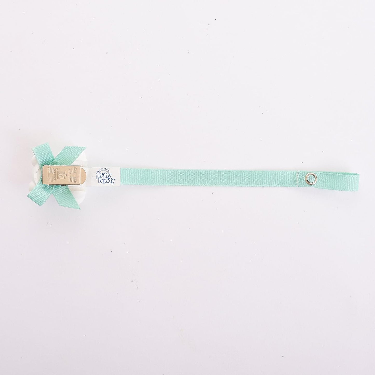 Baby Buddy Pacifier Clip Holder, Newborn Essential With Universal Fit For All Binky And Teether Brands, Ages 4+ Months, Blue, 1