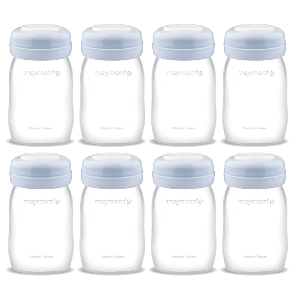 Maymom Wide Neck Breastmilk Collection N Storage Bottle 5.4 Oz; Re-Markable Sureseal Disc. Compatible With Spectra S2 Spectra S1