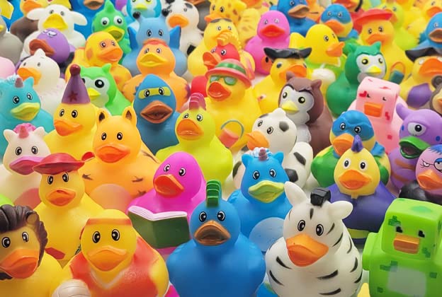 Assortment Rubber Duck Toy Duckies for Kids, Bath Birthday Gifts Baby Showers Classroom Incentives, Summer Beach and Pool Activi