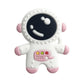 Cuxnoo Baby Teething Spaceman Toy for 3+ Months Infants Sucking, Food Grade Silicon Astronaut Styling Teether, BPA Free (Pink)