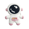 Cuxnoo Baby Teething Spaceman Toy for 3+ Months Infants Sucking, Food Grade Silicon Astronaut Styling Teether, BPA Free (Pink)