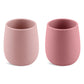 Mintlyfe Silicone Tiny Open Cups, Training Cups For Baby Led Weaning (Blush/Mauve)