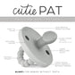 Ryan & Rose Cutie Pat Pacifier Teether (Slant, Grey)