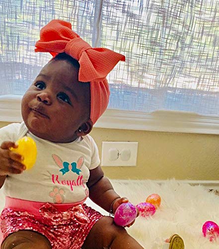 Kidocheese Big Bows Baby Girl Headbands With Bows Elastics Nylon Hairbands Oversized Head Wraps Large Hair Bow Hair Accessories