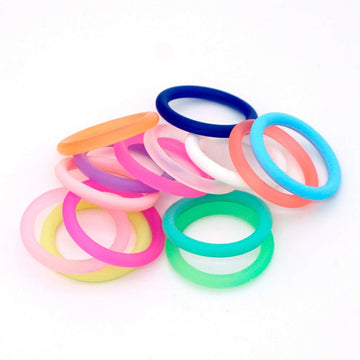 20Pcs Mix 14 Colors Safe Silicone O Ring Baby Silicone Pacifier Dummy Chain Adapter Holder O Ring Inner Size 21.5Mm