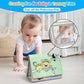 Dr.Rapeti Soft Tummy Time Book Baby Safe Mirror with Teether Crinkle Pages Tummy Time Mirror High Contrast Montessori Sensory To