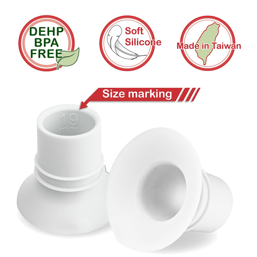 Nenesupply 19Mm Flange Insert Compatible With Elvie Flange Pump Parts Elvie Stride Flange Momcozy Medela Flange Spectra Willow R