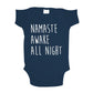 Namaste Awake All Night Baby One Piece 6 Mo Navy Blue