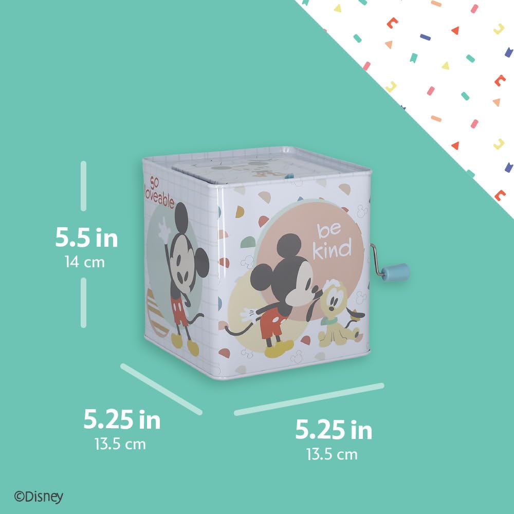 KIDS PREFERRED Disney Baby Mickey Mouse Jack in The Box Musical Toys for Babies and Toddlers, Plays The Mickey Mouse March    Mi
