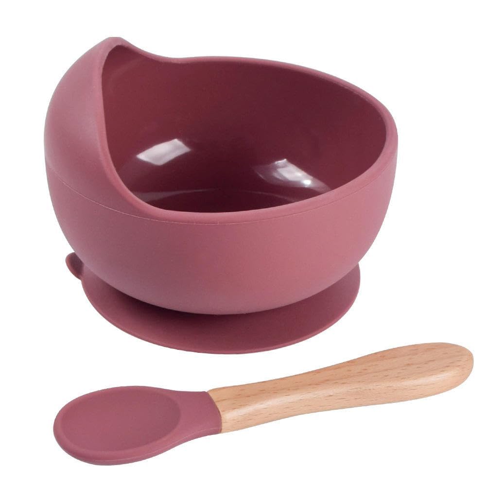 BuyLift Silicone Baby Feeding Bowl & Spoon Set  BPAFree Infant & Toddler Feeding Set with Strong Suction Base | Soft FoodGrad