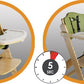 Abiie Beyond Junior Wooden High Chair With Tray - Convertible Baby Highchair - Adjustable High Chair For Babies/Toddlers/6 Month