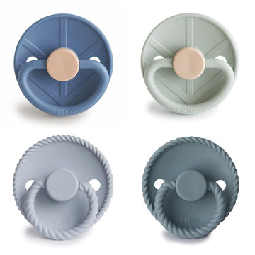 Frigg Silkysoft Silicone Baby Pacifier 4-Pack Skyline Serenity | Made In Denmark | Bpa-Free (0-6 Months)