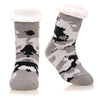 Kids Boys Girls Fuzzy Slipper Socks Soft Warm Thick Fleece Lined Christmas Stockings For Child Toddler Winter Home Socks (Grey C