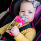 Buon Bambini Soft Sip Baby Food Pouch Toppers, 100% Silicone, Aqua/Blue, 4 Pack, Ideal For Homemade/Chunkier Baby Foods