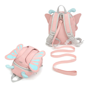Cfx Toddler Backpack Leash With Safety Handle, Attractive Leash Ages 2-4 (Pink Butterfly)