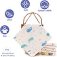 Maveek 9 Pack Toddlers Burp Cloths, 9.8'' X 9.8'' Baby Drool Bib Strong Absorbent Muslin Washcloths Handkerchief Saliva Wipes Fo