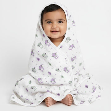 BEALUV Muslin Cotton Baby Swaddle Blanket with Adjustable Wraps  Soft, Breathable 2Layer Sleep Sack Newborn to 3 Months (Small