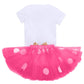 Ibtom Castle Baby Girl Birthday Cake Smash Outfit Infant Girl 1St Birthday Romper Jumpsuit Tutu Tulle Skirt With Headband Clothe