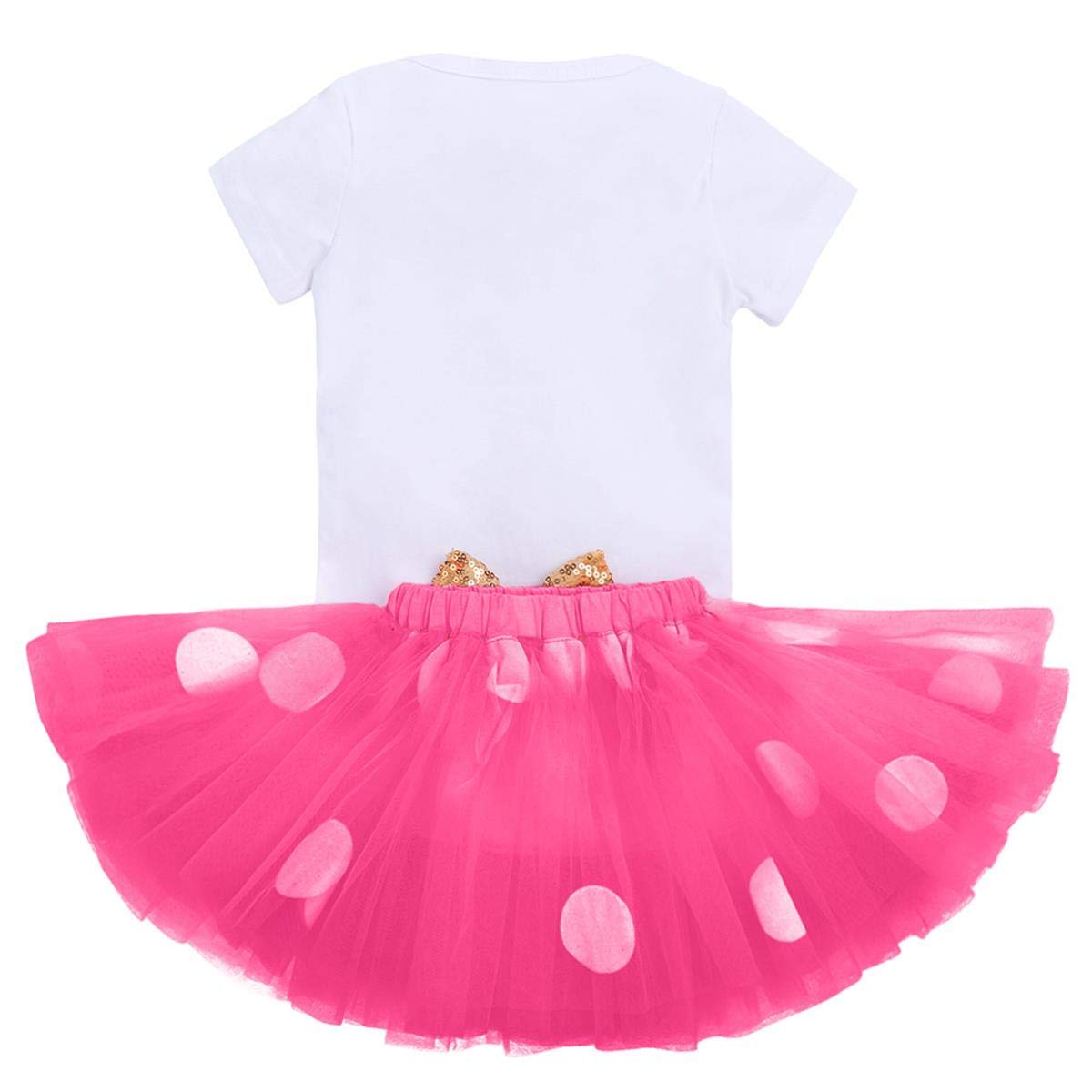 Newborn Baby Girls 1St Birthday Outfit Polka Dots One Romper Tutu Skirt Mouse Ears Headband Cake Smash Costume For Photo Shoot C