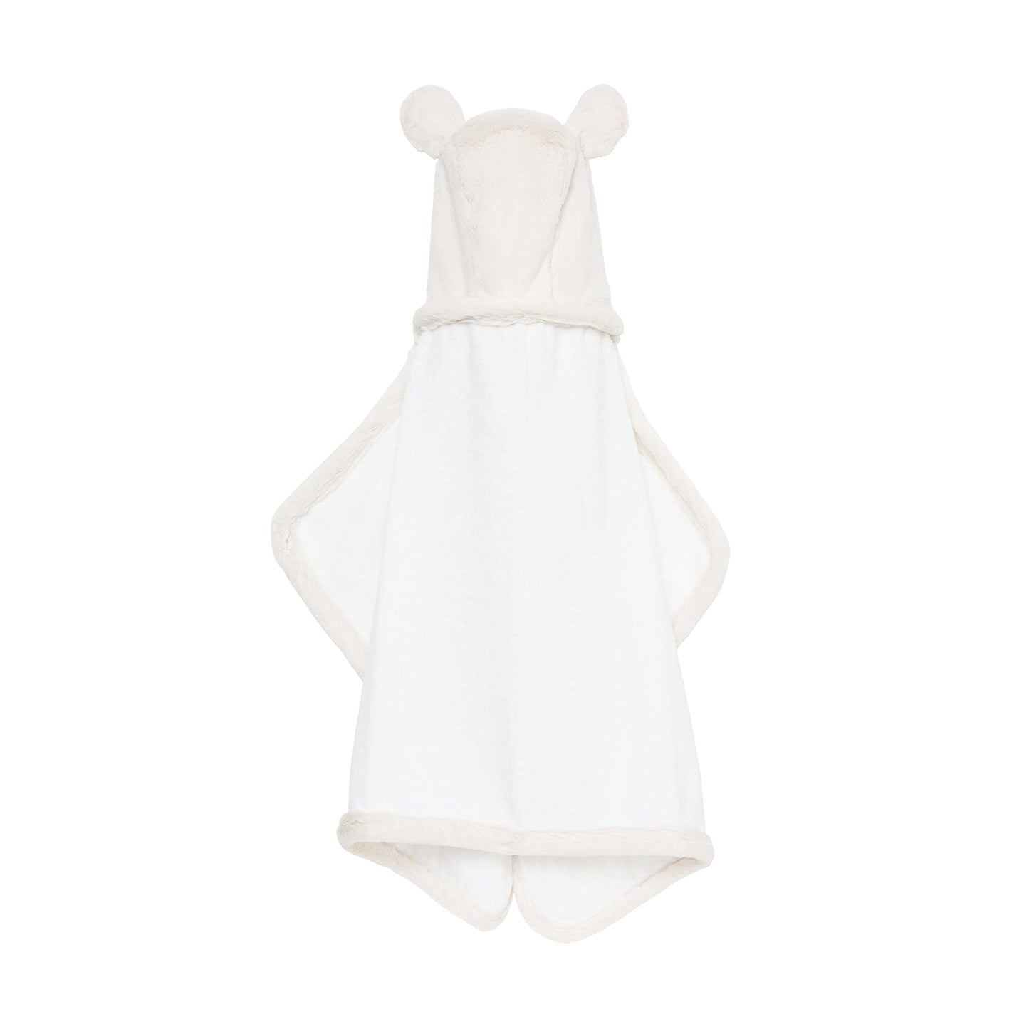 Little Giraffe Luxe Baby Towel With Ears, 24' X 41', Cream
