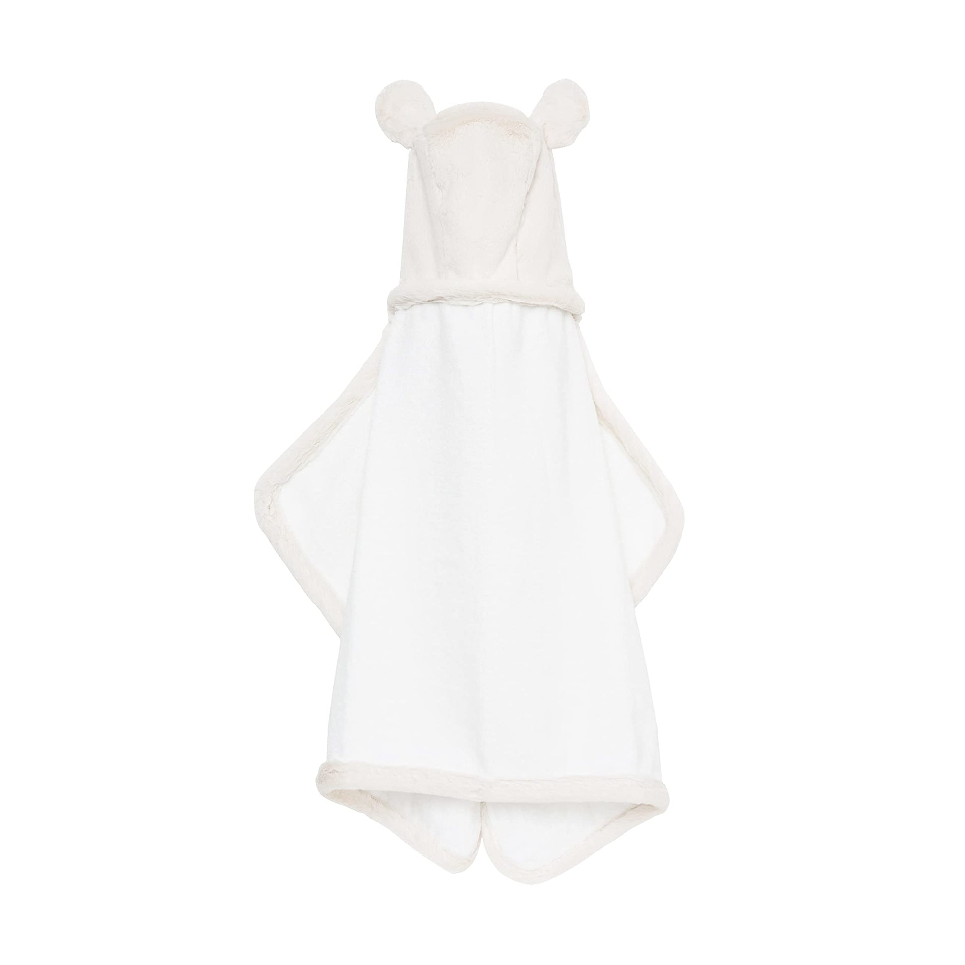 Little Giraffe Luxe Baby Towel With Ears, 24' X 41', Cream