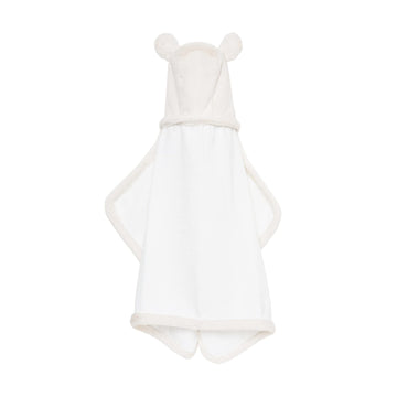 Little Giraffe Luxe Baby Towel With Ears, 24' X 41', Cream