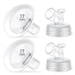 2 Packs 17Mm Flange Set, Updated Soft Rim Shield And Wide Mouth Base Connector Pump Parts For Spectra S2 Spectra S1 9 Plus Breas
