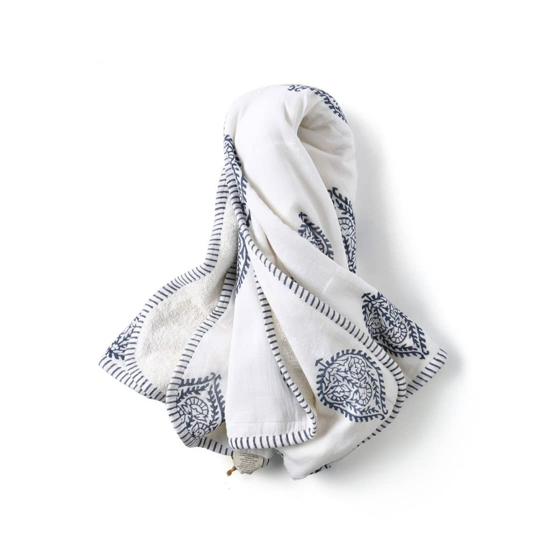 Malabar Baby Hooded BlockPrinted Towel, Super Soft Cotton Fabric Wash Clothes for New Born, Toddler, Soft, Safe & SkinFriendly